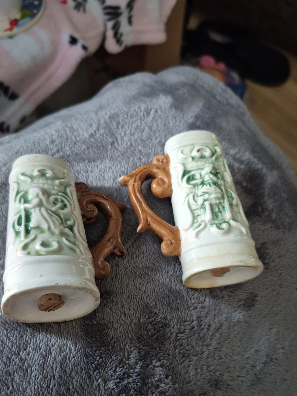 Vintage Beer Stein Salt & Pepper Shakers Made In Japan